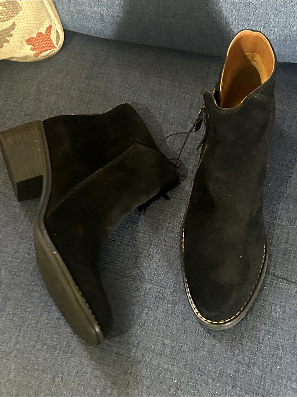 Classic Women's Black Suede Ankle Boots